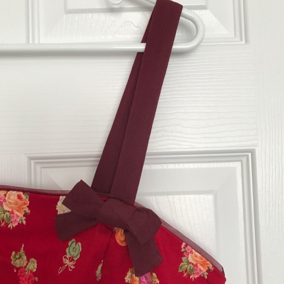 NWT Kimchi Blue Lyla Bow Detail Mini Dress Bow L Black Red Urban Outfitters - Picture 7 of 15